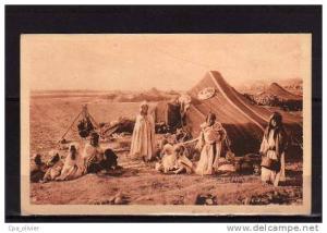 ALGERIE Biskra Types, Campement Arabe, bien animée, ed Maure, 193?