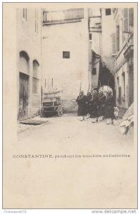 CPA JUDAICA ALGERIE CONSTANTINE Quatrier Juif Troubles Antisémites Jewish Persecutions fin XIX déb XX