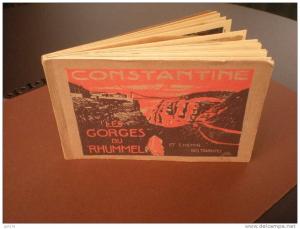 CONSTANTINE-Carnet de 18 cartes anciennes des Gorges de Rhummel