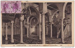 AFRIQUE DU NORD,FRANCE COLONIES,algerie française,CONSTANTINE en 1932,CULTE MUSULMAN,Mosquée,2 timbres 10 c