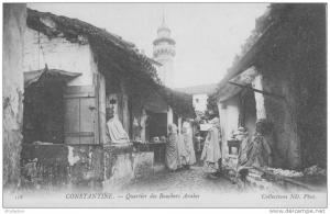 CONSTANTINE - ALGERIE - QUARTIERS DES BOUCHERS ARABES - Commerces - métiers - marchands - collection ND. photo