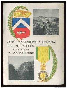ALGERIE - CONSTANTINE - CARTE COMMEMORATIVE  DU 23e CONGRES NATIONAL DES MEDAILLES MILITAIRES (24-25 OCTOBRE 1958)