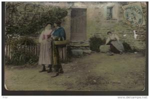 jolie carte postale ancienne - envoyée de biskra - la préférée - ELD - belle animation  -écrite en 1906 ?