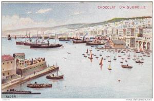 AFRIQUE,AFRICA, Algérie,MAGHREB,ALGER EN 1900,port,mer méditerranée,bateau,el bahdja,el marhoussa,photo aiguebelle,rare