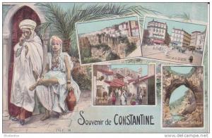 CONSTANTINE SOUVENIR - ALGERIE - PLACE DE LA BRECHE - RUE DES FORGERONS ARABES - RHUMMEL PONT NATUREL