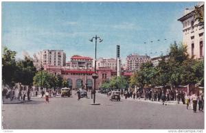 AFRIQUE,AFRICA,Algérie Française,ALGERIA,CONSTAN TINE,AVENUE LIAGRE,CARTE ANIMEE,grand lampadaire,électricité