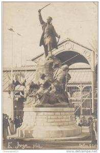 CPA PHOTO ALGERIE CONSTANTINE La Statue  du Général LAMORICIERE Rare
