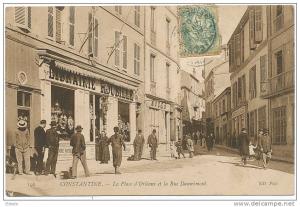 Constantine 192 La Place d Orleans et la Rue Damremont Gros Plan Librairie Roubille Etat