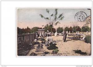 ALGERIE Constantine Place Valée, Marché aux Légumes, bien animée, colorisée, ed ND 124, 1905
