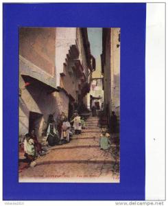 7074/  CONSTANTINE rue arabe animée (état Trés Très bon)