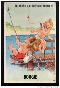 ALGERIE - BOUGIE - CARTE A SYSTEME ( 10 VUES INTERIEURES )