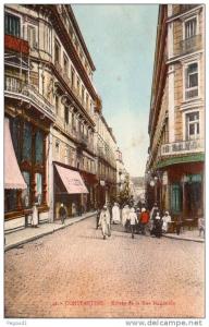 CARTE POSTALE ANCIENNE. ALGERIE. CONSTANTINE. RUE NATIONALE. 1927.