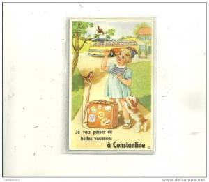 CONTANTINE carte systeme depliant accordeon je vais passer de belles vacances
