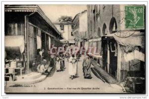 Algerie Constantine CPA Une rue du quartier arabe