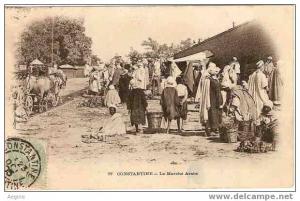 ALGERIE- ref no 297- constantine - le marche arabe  -  bon etat