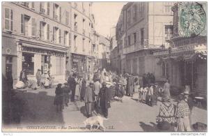 Constantine.- Rue Damrémont et la Poste  -  (belle animation)