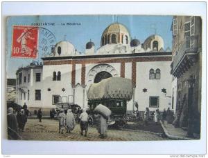 cpa, très beau plan animé, Constantine, la Médersa