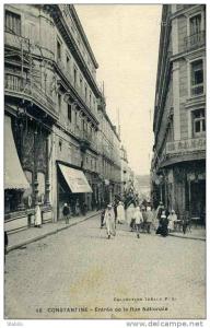 ALGERIE - CONSTANTINE - ENTREE DE LA RUE NATIONALE