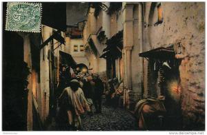 ALGERIE  CONSTANTINE 1) RUE VIEUX- 2) LE BARDO ET LA VILLE -3) INTERIEUR DU PALAIS DAR-EL-BEY-3)Pt DU DIABLE .........