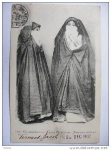 Constantine Types algeriens Femmes Voilées 1902