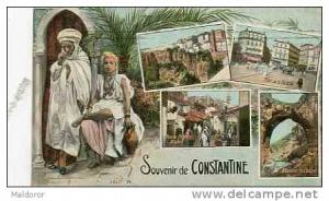 ** ALGERIE  SOUVENIR  DE   CONSTANTINE  PAR  L.V.C.  **  VOIR  DOS