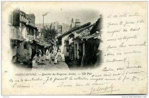 ALGERIE CONSTANTINE Quartier des Forgerons Arabes (1901 dos non séparé)