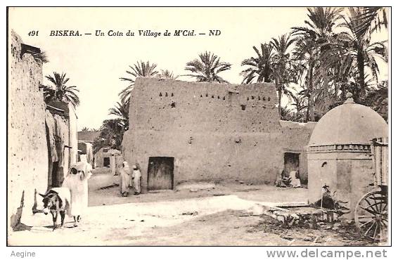 ALGERIE- ref no 703- biskra - un coin du village de m cid   - bon etat