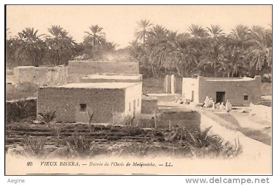 ALGERIE- ref no 698- biskra - entree de l oasis de medjeniche - bon etat