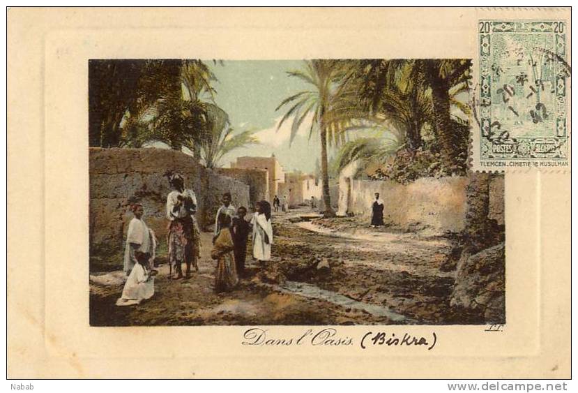 NK-BI 030-Algérie-Biskra-Dans l'Oasis-Superbe animé enfants-L.L.