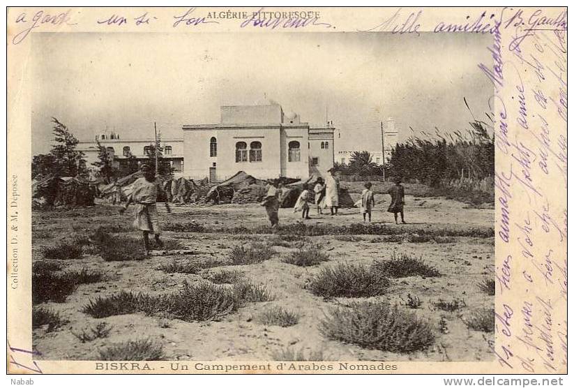 NK-BI 046-Algérie-Biskra-Un Campement d'Arabes Nomades-