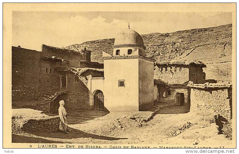 Algérie-L'Aurès-Environ de Biskra-Oasis de Baniane-Marabout Sidi Lakdar-L.L.