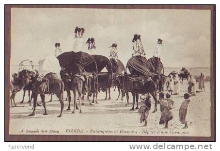 ALGERIA Biskra Palanquins et Bassoures  depart d'une Caravane  alg12