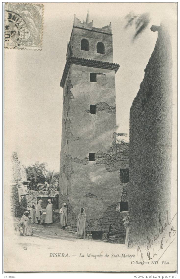 ALGERIE BISKRA Mosquée Sidi Maleck 1903