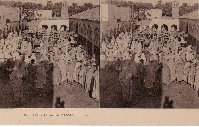 BISKRA vue stéréotypique. Le Marché