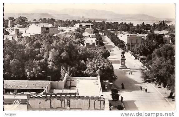 ALGERIE- ref no 551- biskra - vue generale -sur la place lavigerie  - bon etat