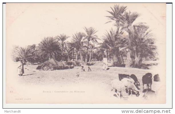 ALGERIE . BISKRA . CAMPEMENT DE NOMADES