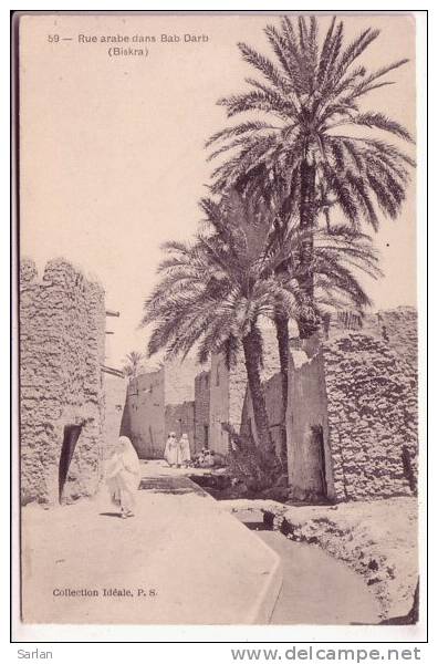 ALGERIE , Rue Arabe dans Bab Darb ( BISKRA )