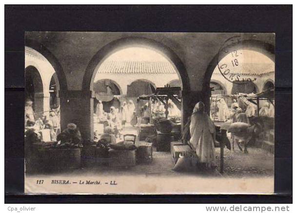 ALGERIE Biskra Marché, bien animée, ed LL 117, 191?