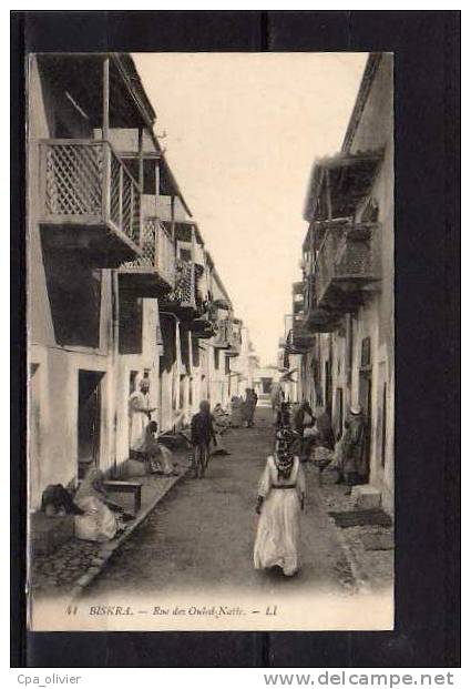 ALGERIE Biskra Rue des Ouled Nails, animée, ed LL 41, 191?