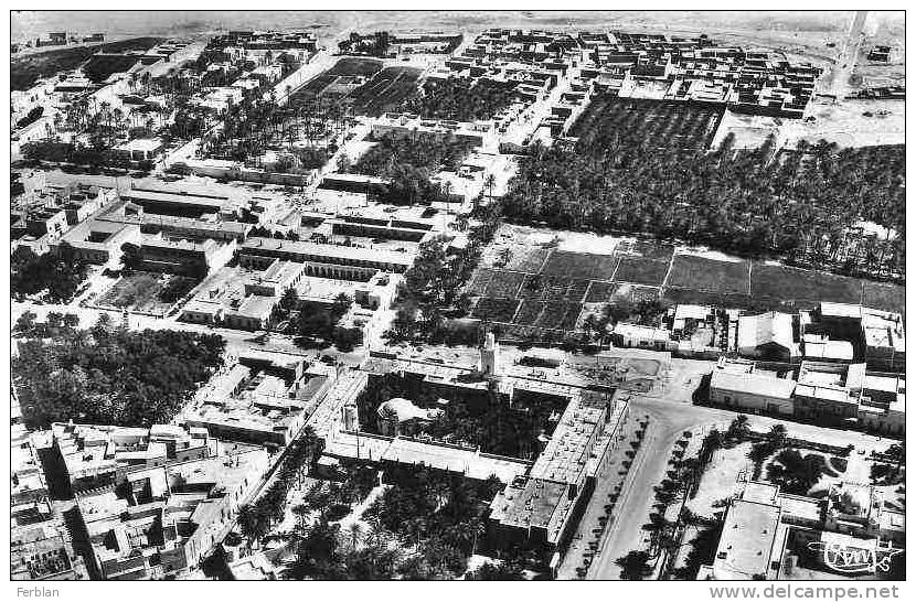 AFRIQUE. ALGERIE. BISKRA. Vue Générale Aérienne. Carte Dentelée.