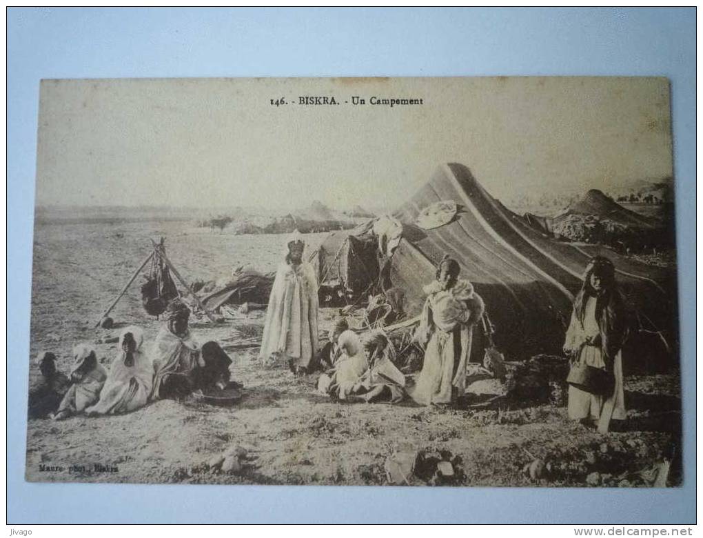 BISKRA    Un  CAMPEMENT  -  Belle animation  XXX