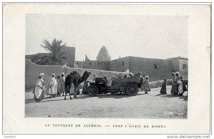 VERS L OASIS DE BISKRA  -  LE TOURISME EN ALGERIE  -  AUTOMOBILE BEAU PLAN