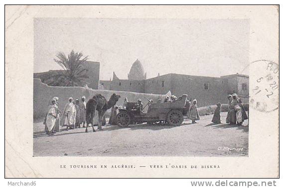 ALGERIE.BISKRA.LE TOURISME EN ALGERIE VERS L OASIS AUTOMOBILE editeur agenda PLM 1920