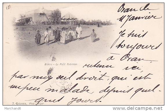 ALGERIE.BISKRA.LE PETIT ROBINSON  editeur geiser