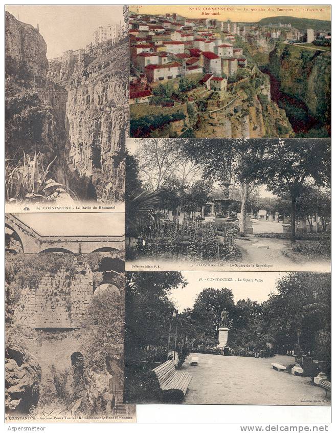 CONSTANTINE  37 CPA DIFFERENTE RARE ET BELLE COMPOSITION DOS DIVISE TBE UNCIRCULATED