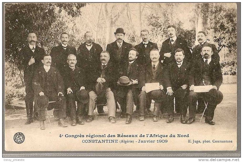 CONGRES REGIONAL DES RESEAUX DE L'AFRIQUE DU NORD CONSTANTINE JANVIER 1909
