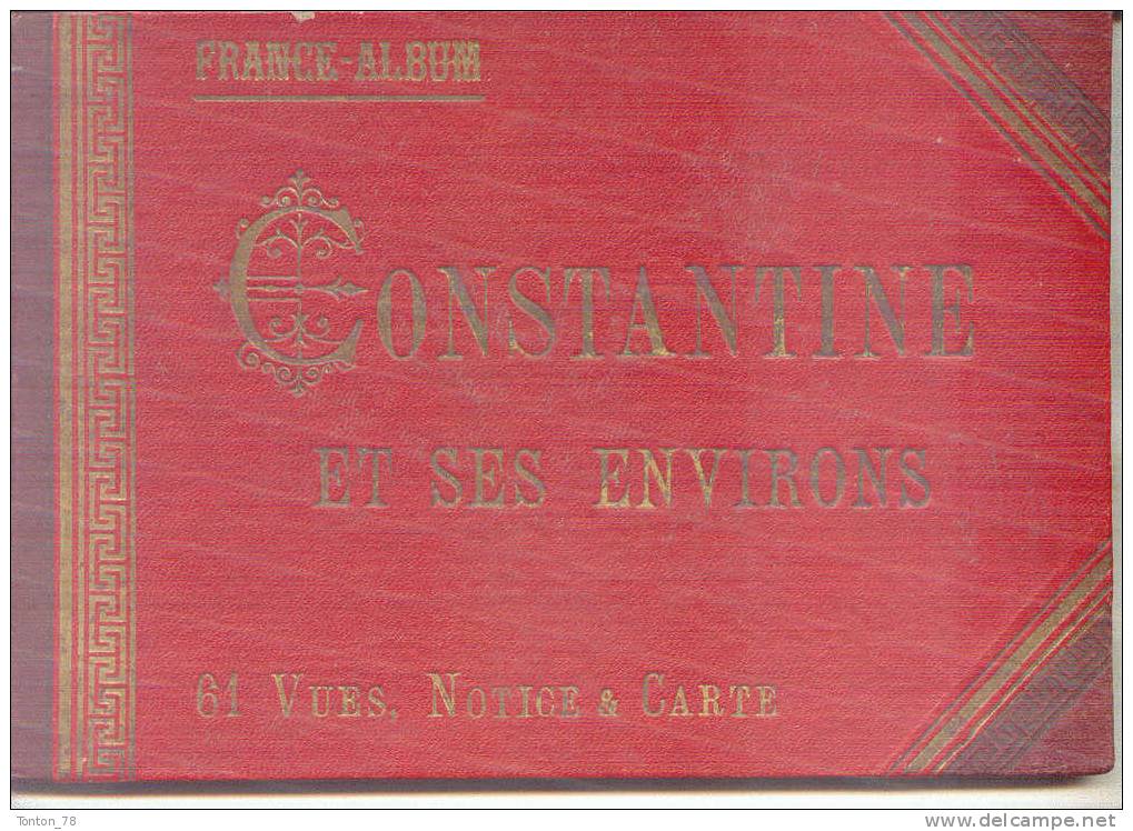 CONSTANTINE ET SES ENVIRONS   -  PETIT CARNET ROUGE CARTONNÉ COMPRENANT 61 VUES