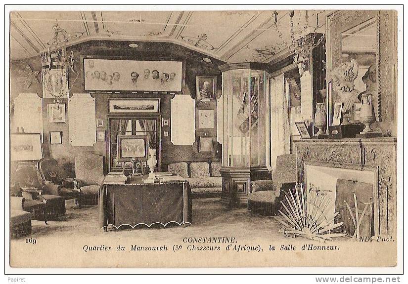 Algerie Constantine Mansoura 3 Eme Chasseurs d'Afrique Salle d'Honneur armée coloniale cavalerie Avril 1922 secheresse
