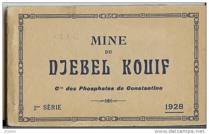 ALGERIE * CONSTANTINE - Carnet Coomplet (20 cartes) de la Mine Djebel Kouif