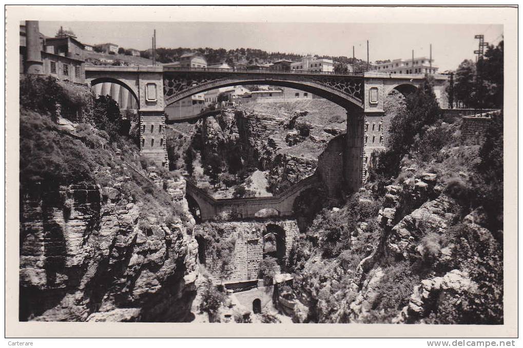 AFRIQUE,AFRICA,AFRIKA, Algérie,CONSTANTINE,QACEN TINA,CIRTA,pont  el  kantara,pont Romain,rare
